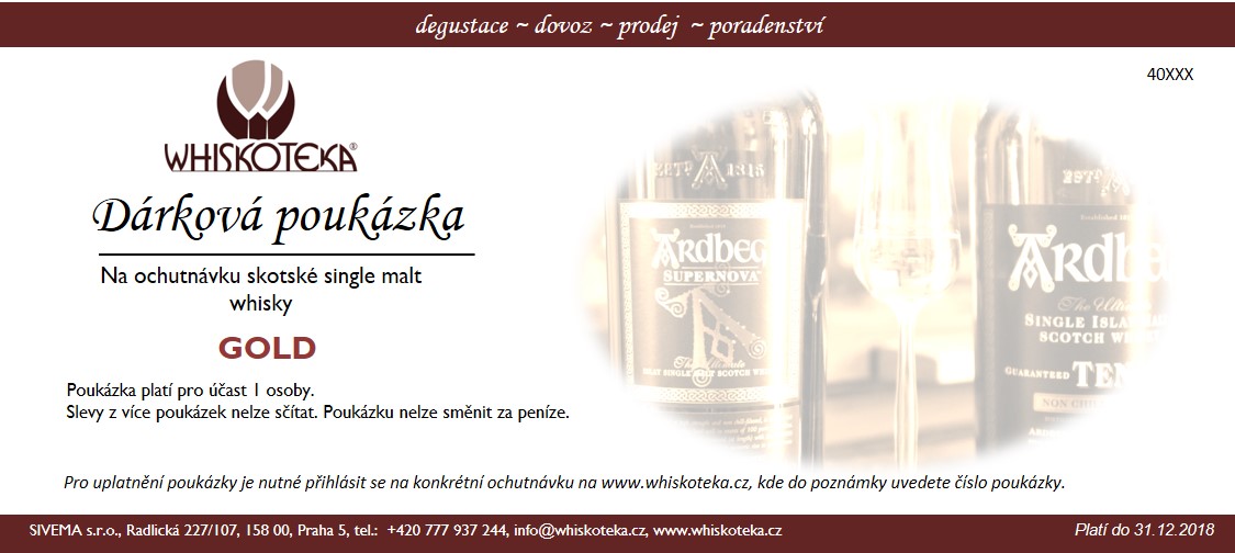 Degustace skotské sladové whisky Gold