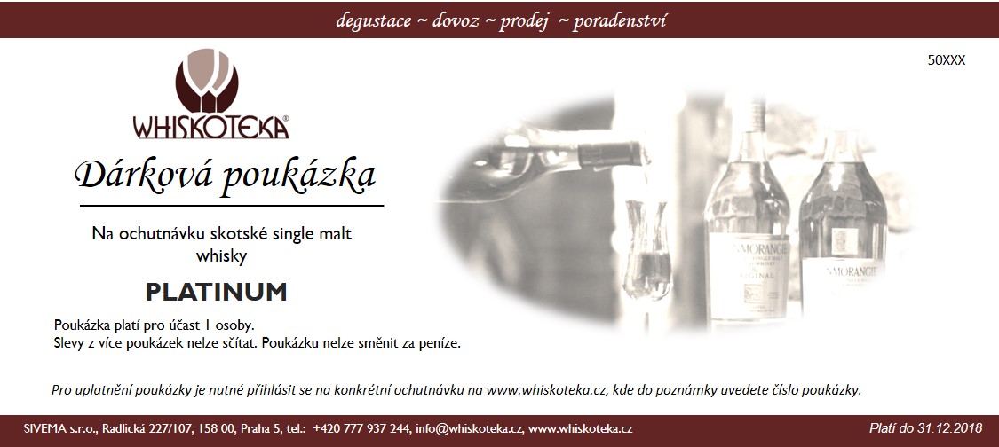 Degustace skotské sladové whisky Platinum