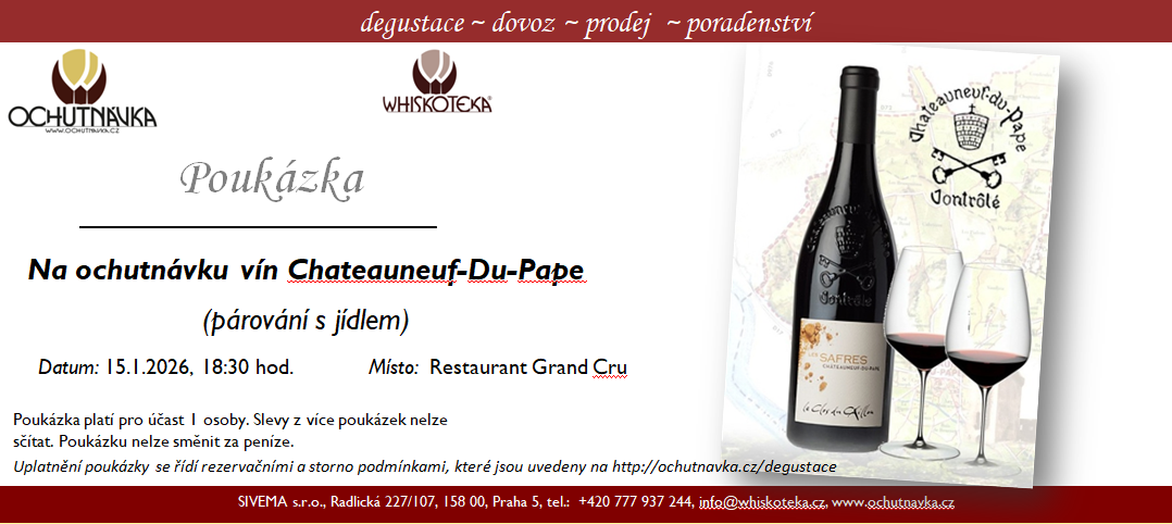 Top degustace Chateauneuf du Pape (s jídlem)